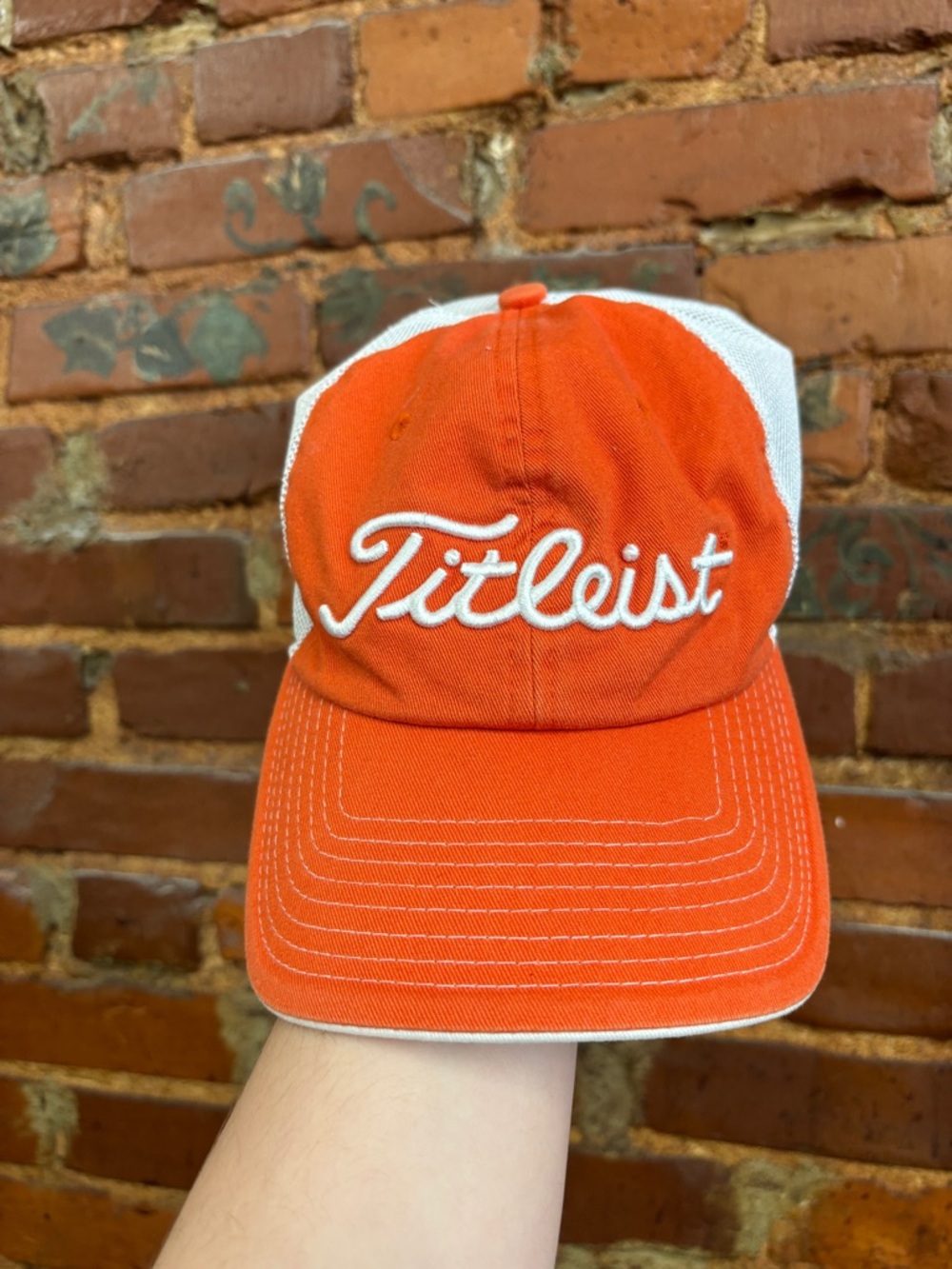 Titleist Orange‎ and White Mesh Golf Hat